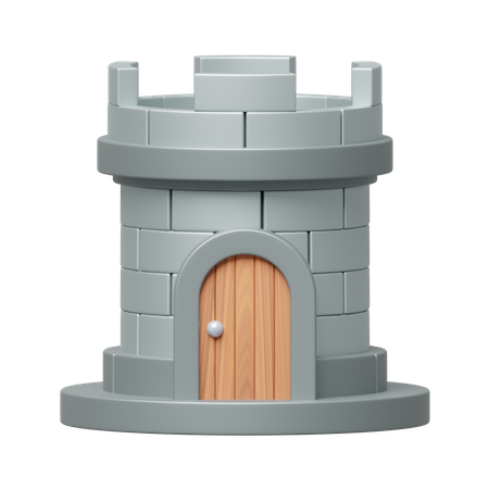 Torre de plata  3D Icon