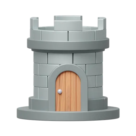 Torre de plata  3D Icon