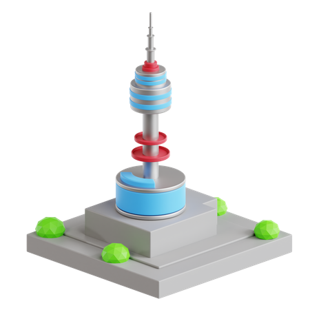 Torre de seúl  3D Icon