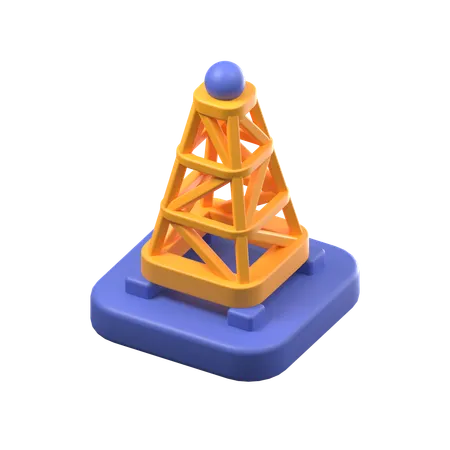 Torre wifi  3D Icon