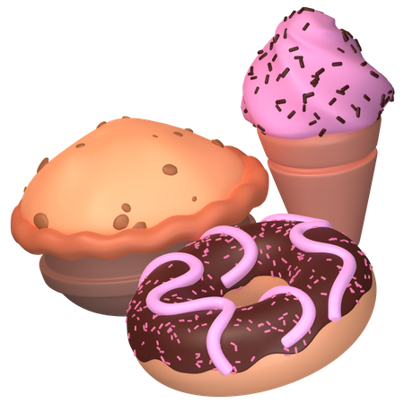 Bolo de torta  3D Icon