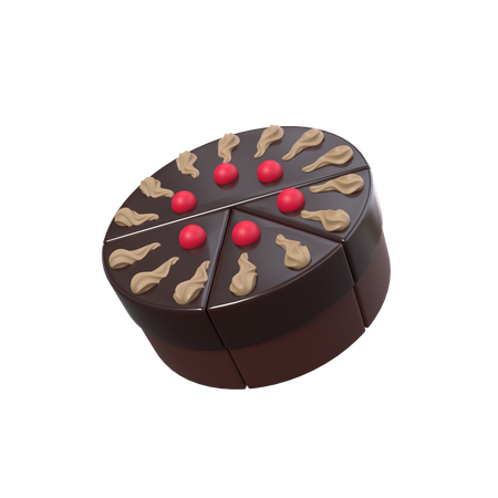 Torta de chocolate  3D Icon