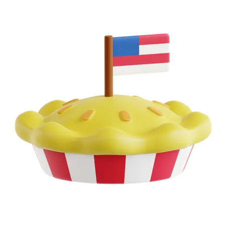 Torta de independência  3D Icon