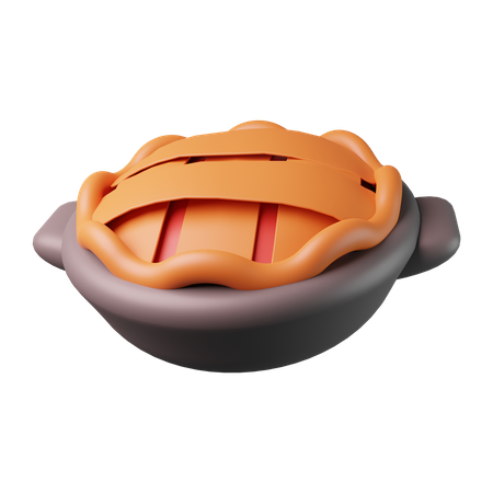 Torta de maçã  3D Illustration