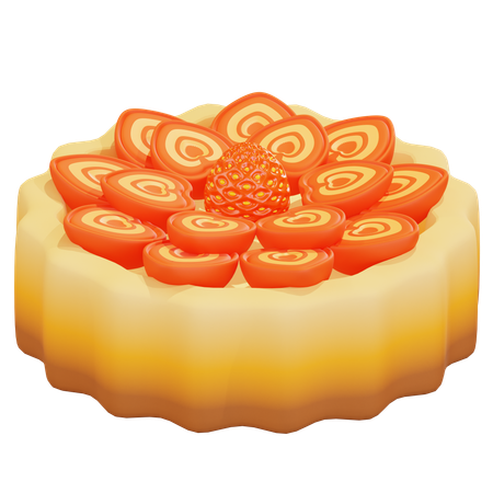 Torta de Morango  3D Icon