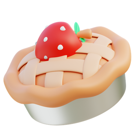 Torta de morango  3D Icon