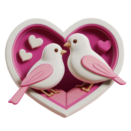 Pájaros del amor  3D Icon