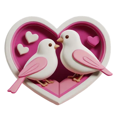 Pájaros del amor  3D Icon