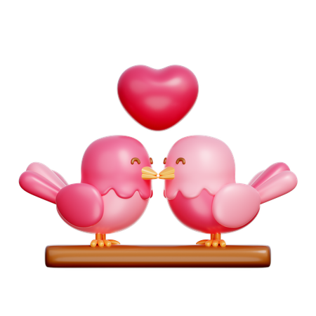 Pájaros del amor  3D Icon