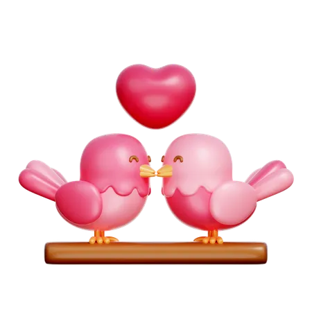 Pájaros del amor  3D Icon