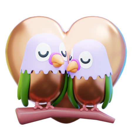 Pájaros del amor  3D Icon