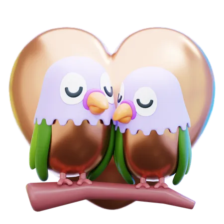 Pájaros del amor  3D Icon