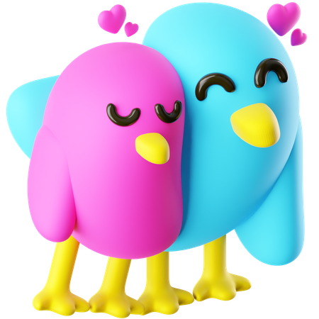Pájaros del amor  3D Icon