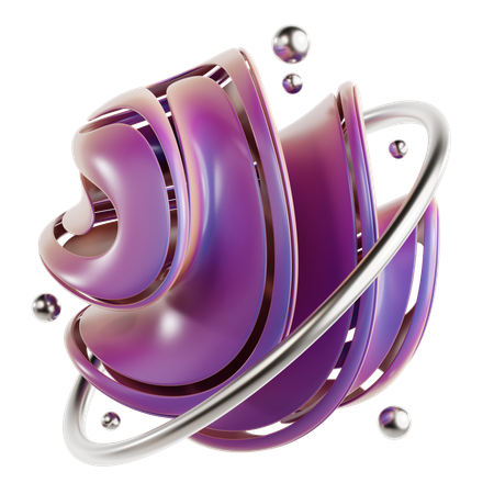 Torus Abstract Shape  3D Icon