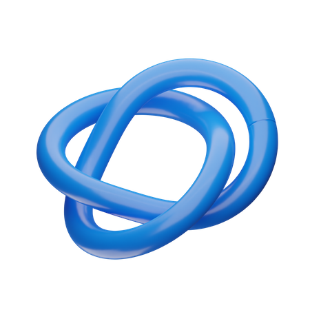 Torus Knot Shape  3D Illustration