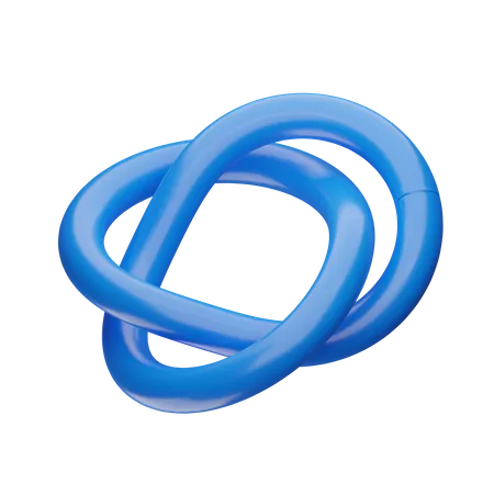 Torus Knot Shape  3D Illustration