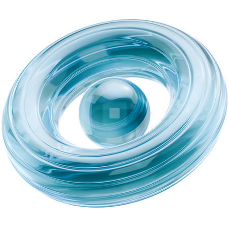 Torus- und Kugelform  3D Icon