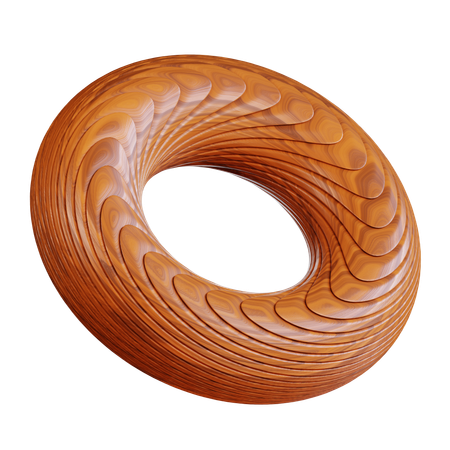 Torus Wood Sculpture  3D Icon