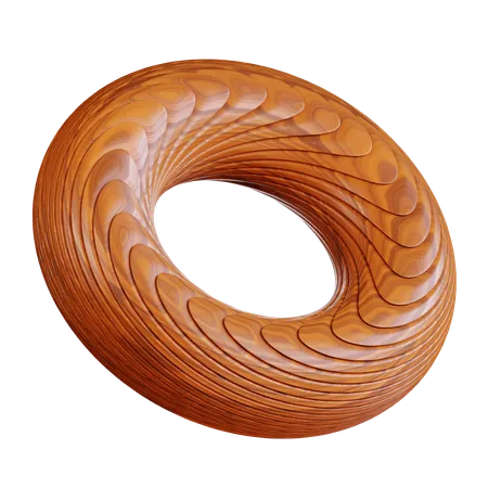 Torus Wood Sculpture  3D Icon