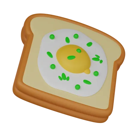 Tostadas con huevo  3D Icon