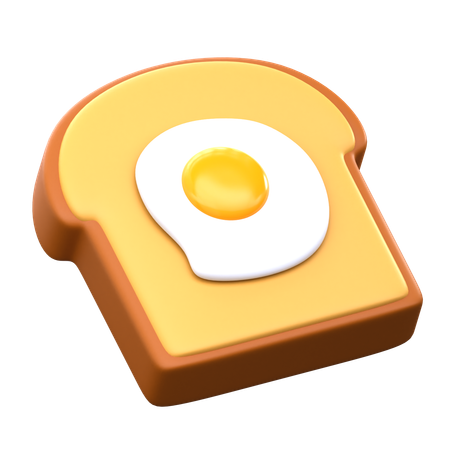 Tostadas y huevos  3D Icon