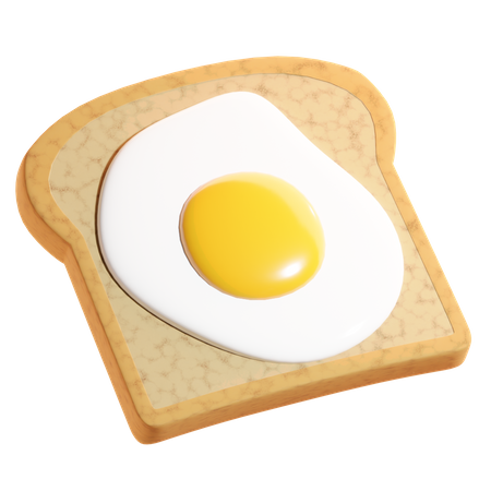 Tostadas y huevos  3D Icon