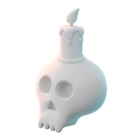 Totenkopfkerze  3D Icon