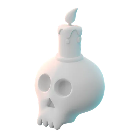 Totenkopfkerze  3D Icon