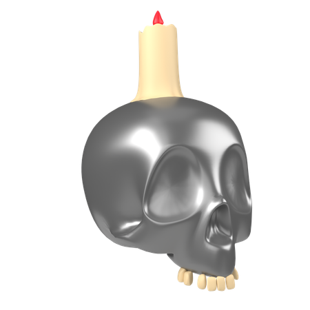 Totenkopfkerze  3D Icon