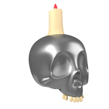 Totenkopfkerze  3D Icon