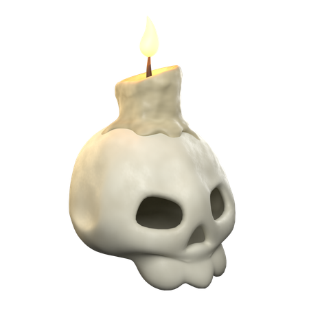 Totenkopfkerze  3D Icon