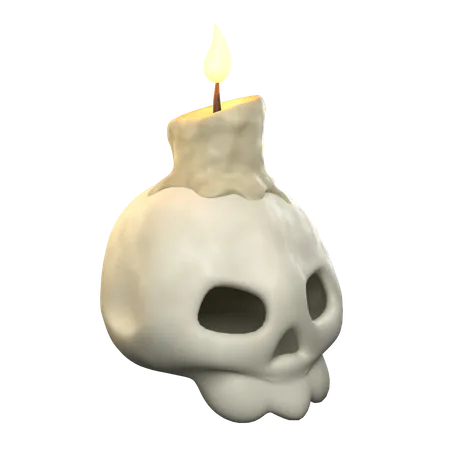 Totenkopfkerze  3D Icon