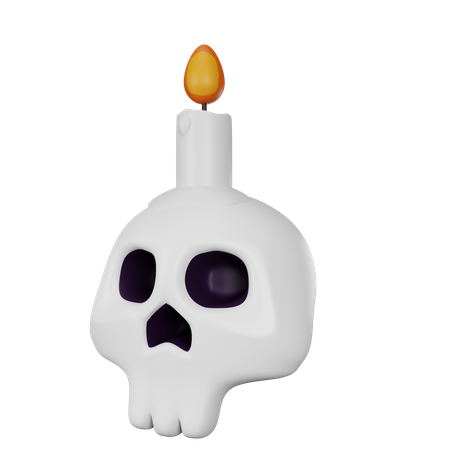 Totenkopfkerze  3D Icon