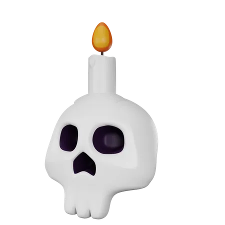 Totenkopfkerze  3D Icon