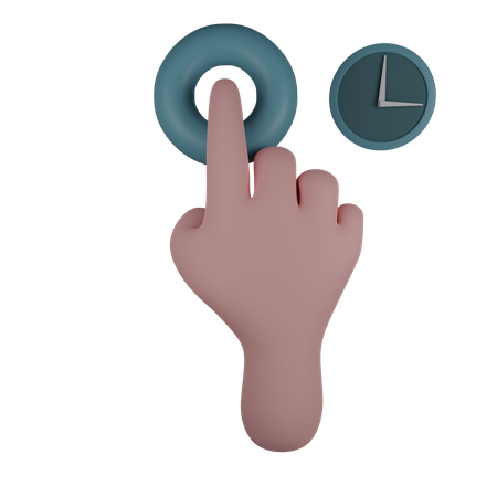 Touch And Hold Gesture 3D Illustration