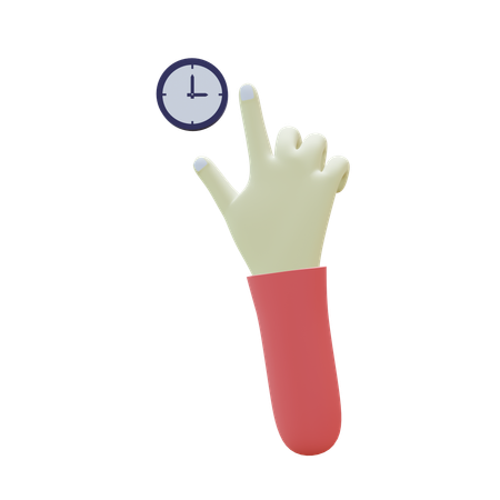 Touch And Hold Fingers Gesture  3D Icon