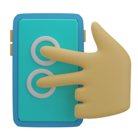 Touch Gesture 3D Illustration