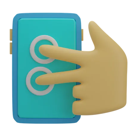 Touch Gesture  3D Illustration