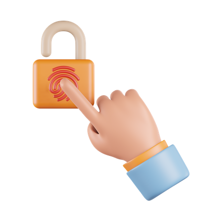 Touch Gesture Fingerprint Unlock 3D Icon
