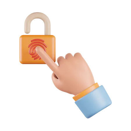 Touch Gesture Fingerprint Unlock 3D Icon