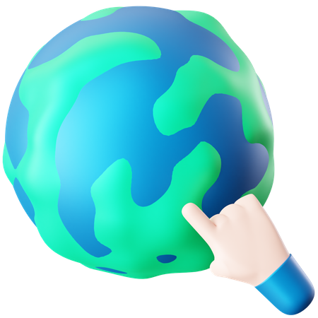 Touch Globe  3D Icon