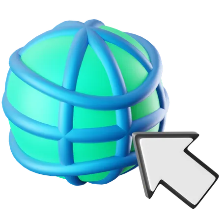 Berühren Sie den Globus  3D Icon