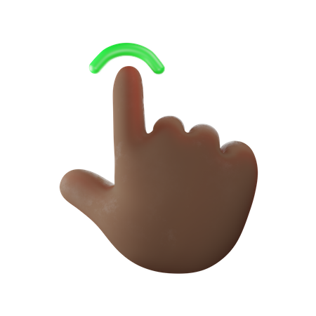 Touch Hand Gesture  3D Illustration