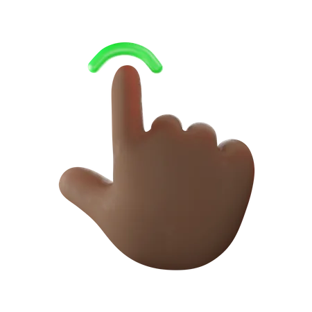 Touch Hand Gesture  3D Illustration