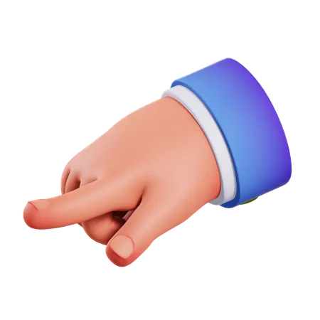 Touch Hand gesture  3D Illustration