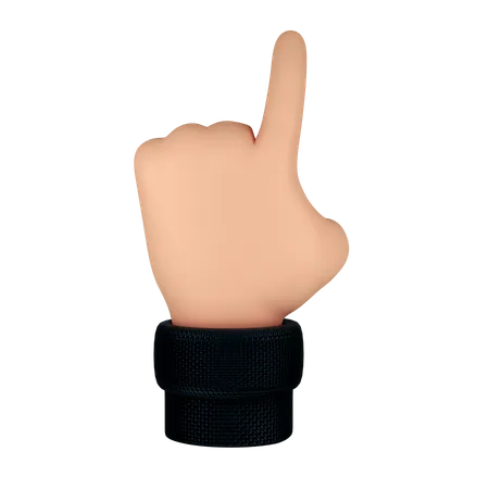 Touch Hand Gesture  3D Illustration