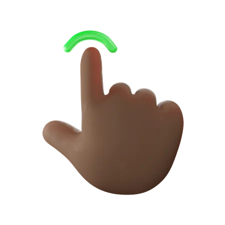 Touch Hand Gesture 3D Illustration