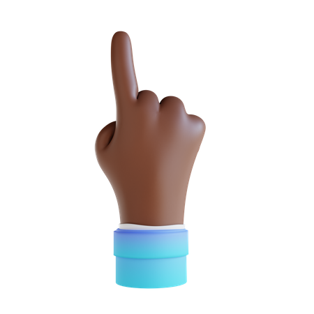 Touch Hand gesture 3D Illustration