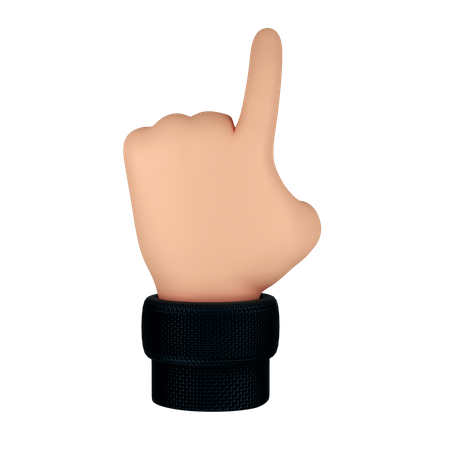 Touch Hand Gesture 3D Illustration