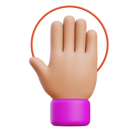 Touch Hold 2 Hand Gesture  3D Icon